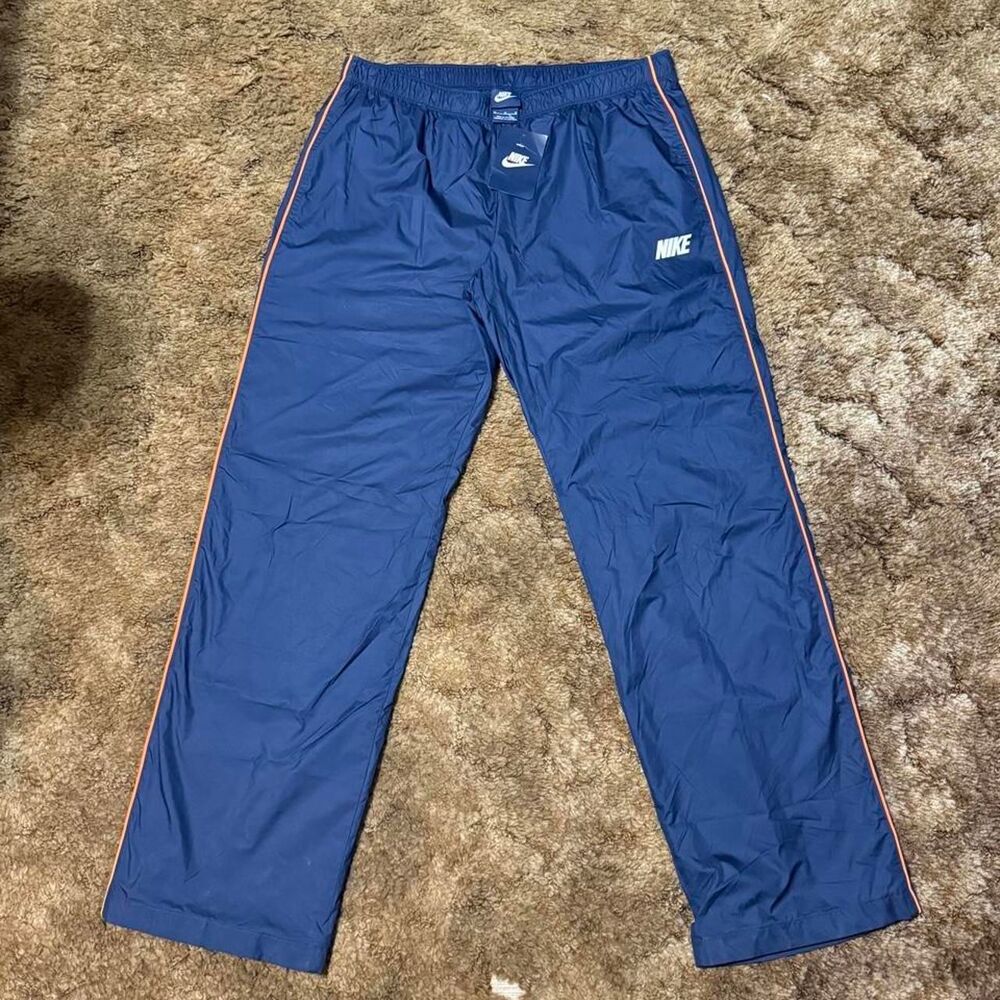 Nike Womens Track Sweatpants Joggers Navy Orange Medium NWT